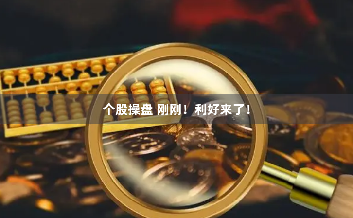 个股操盘 刚刚!利好来了!